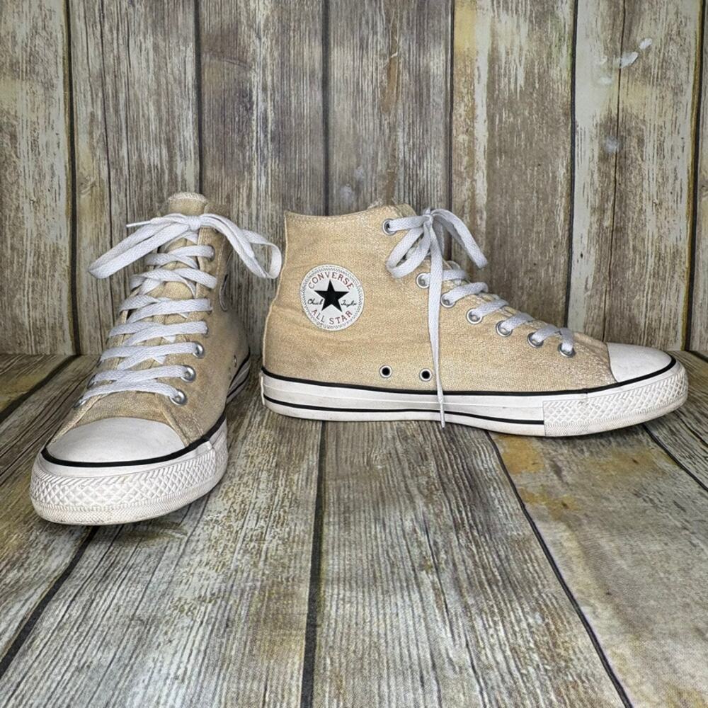 Converse CT All Star Sun Washed Tan Canvas Unisex High Top Sneakers M-9/W-11